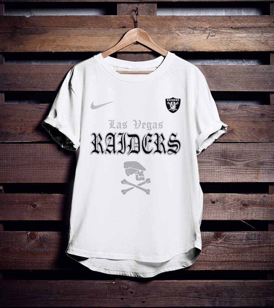 Las Vegas Raiders Dropkick Murphys Skull Crossbones Nike Collaboration T-Shirt