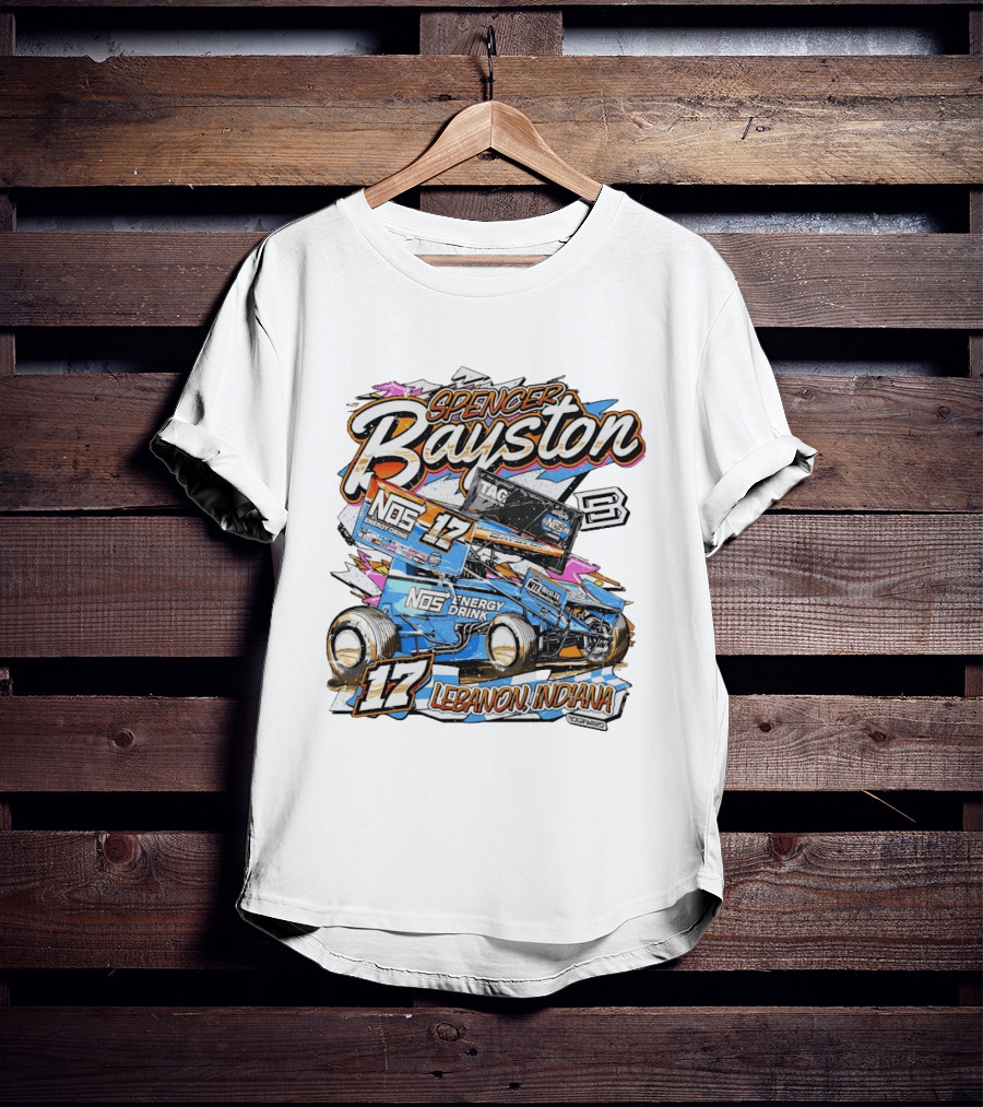 NOS Energy Drink Spencer Bayston No. 17 Racing Lebanon Indiana T-Shirt