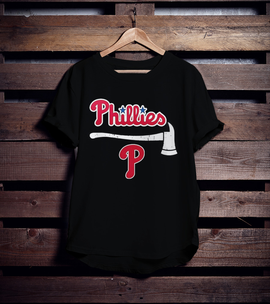 Philadelphia Phillies Firefighter Axe P Baseball Team Fan T-Shirt
