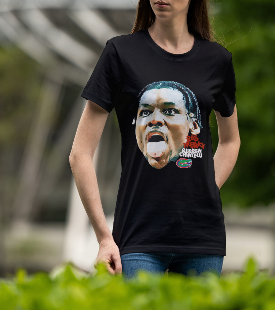 Rueben Chinyelu Big Freak Florida Basketball Game Face NCAA Gators T-Shirt