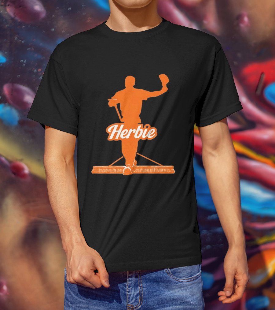 Herbie Houston Astros Iconic Broom Celebration T-Shirt