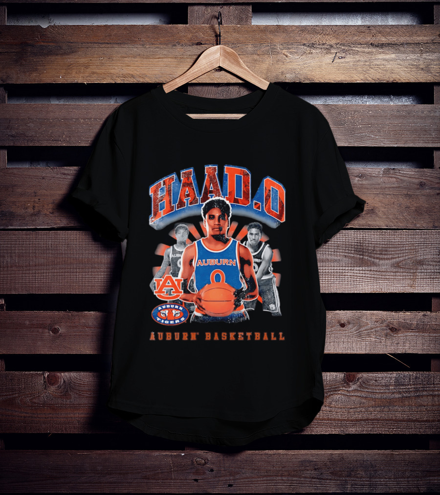 HAAD.O Auburn Basketball Tigers Player Number 0 Collage T-Shirt