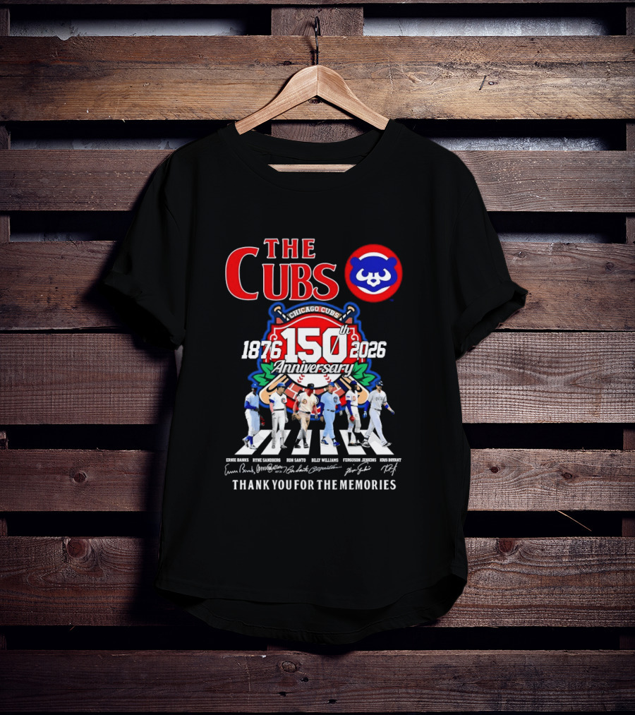Chicago Cubs 150th Anniversary Abbey Road Thank You For The Memories 1876 2026 Signature Edition T-Shirt