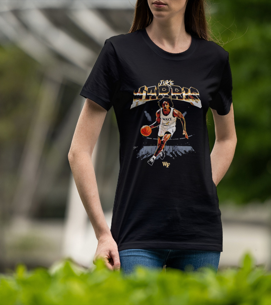 Juke Harris Wake Forest Basketball NCAA Player WF T-Shirt