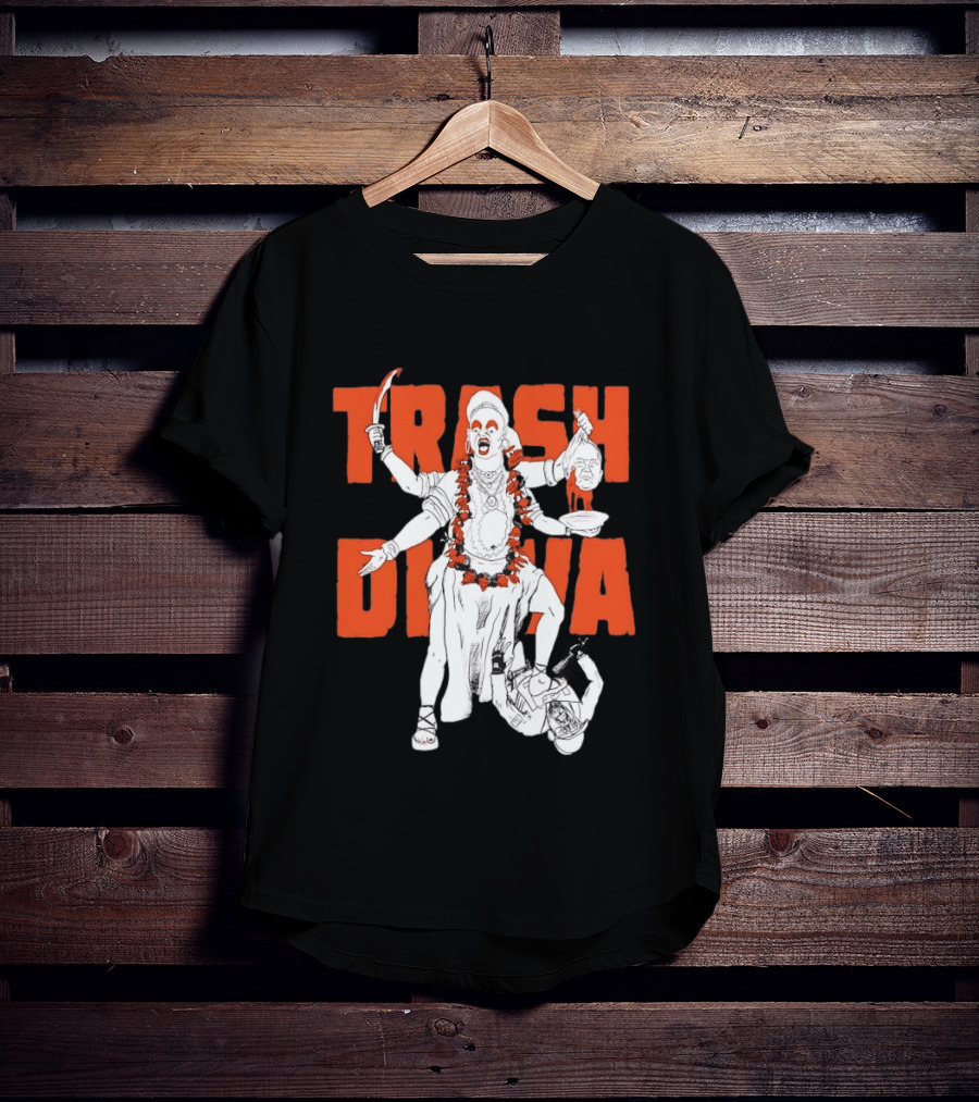 Trash Diva Multi Armed Figure With Head And Sword T-Shirt