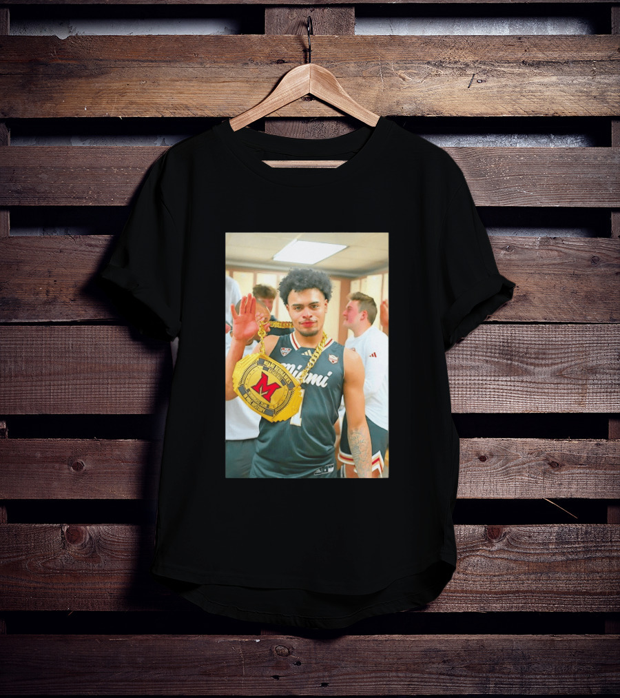 Miami RedHawks Trey Perry Almost Friday Celebration Chain Basketball Locker Room T-Shirt