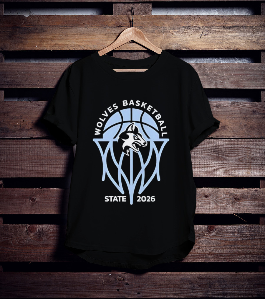 Wolves Basketball State 2026 Wolf T-Shirt