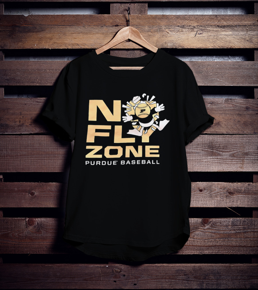 No Fly Zone Purdue Baseball Blocked Baseball F Catch T-Shirt
