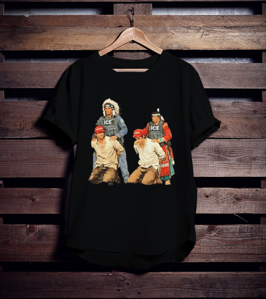 Anti ICE Native Police MAGA Mana T-Shirt