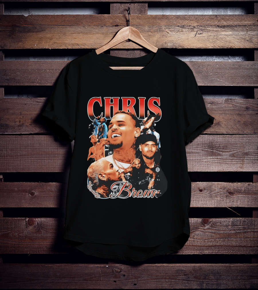 Chris Brown Iconic R&B Singer Collage T-Shirt
