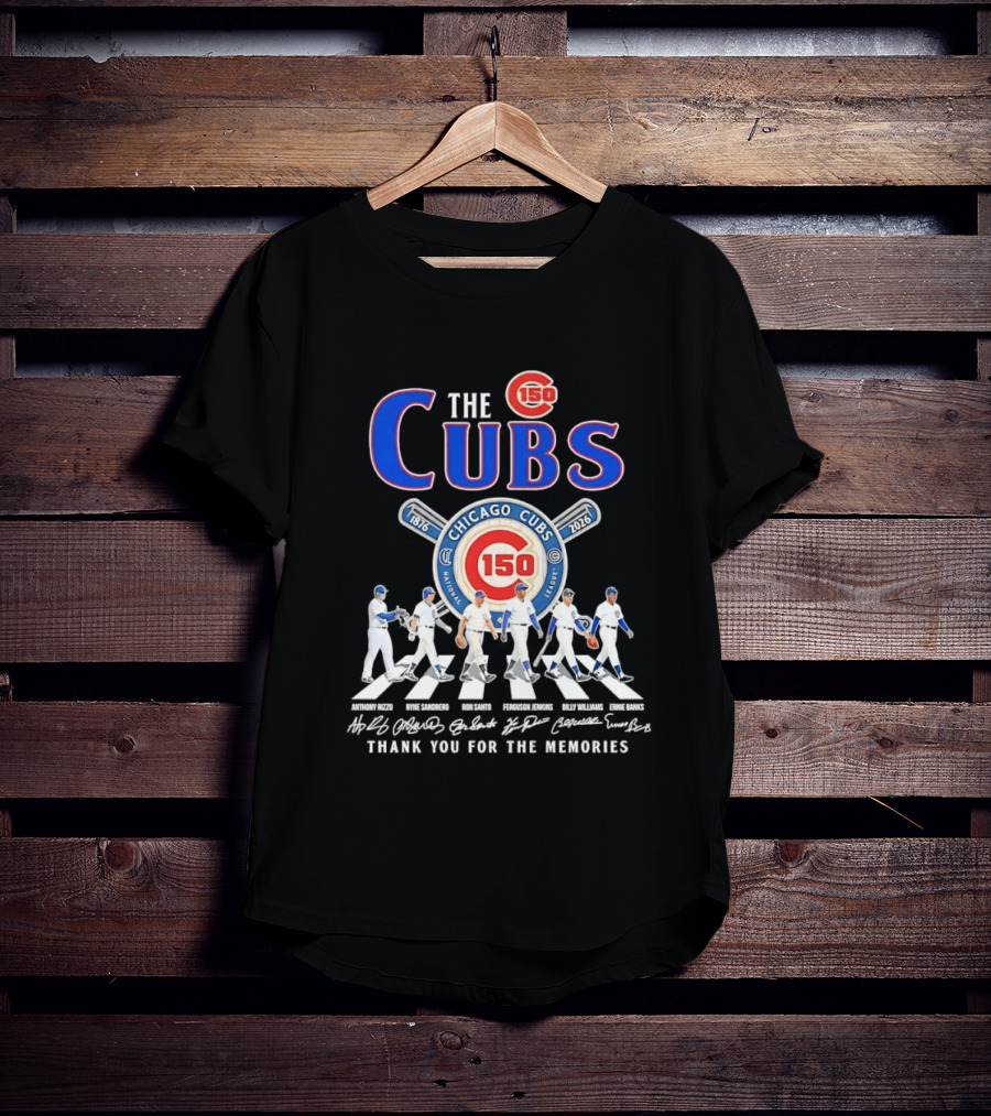 Chicago Cubs 150th Anniversary 1876 2026 Thank You For The Memories T-Shirt