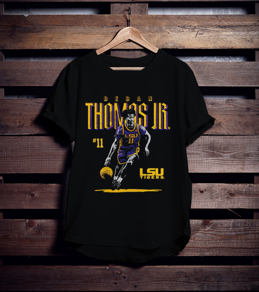 LSU Tigers Basketball Dedan Thomas Jr. #1 T-Shirt