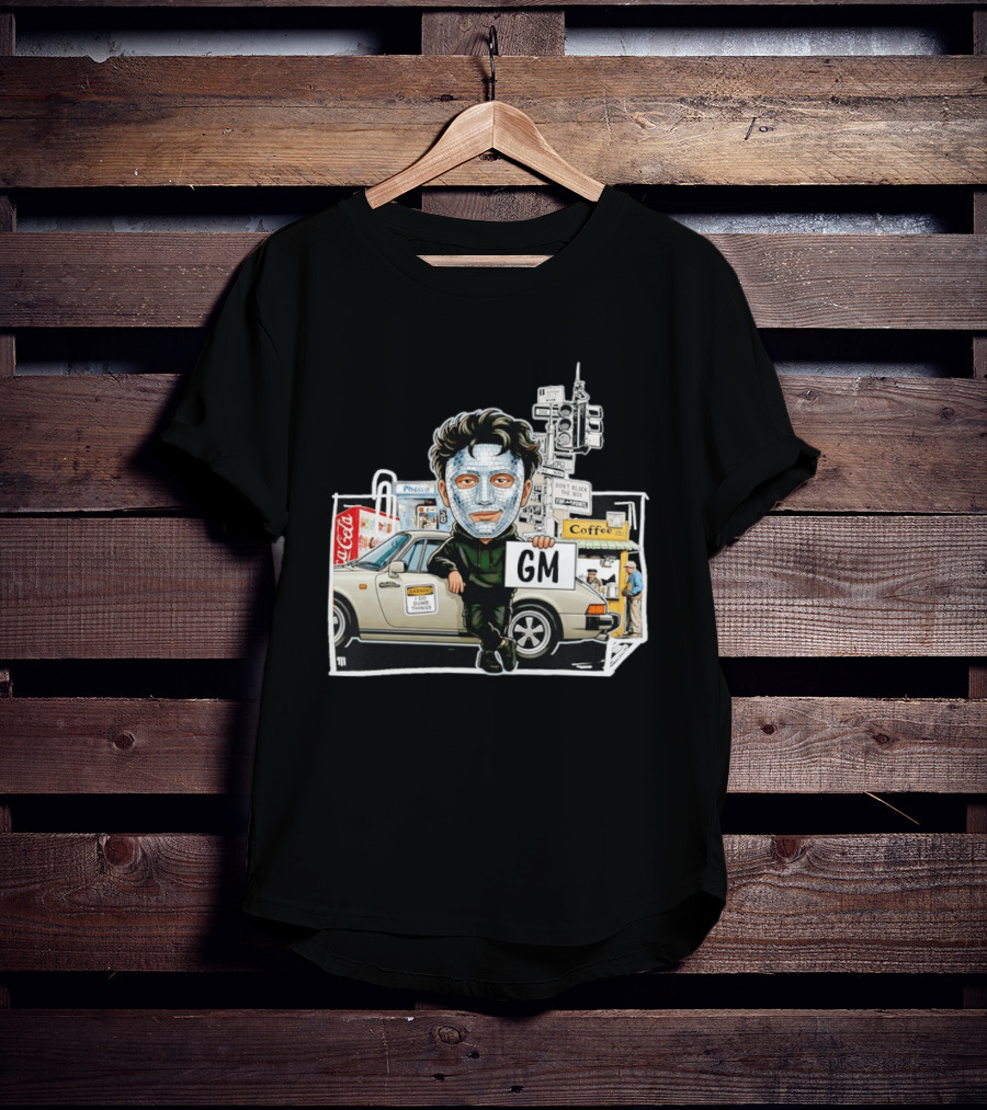 Don't Block The Box Warning I Do Dumb Things Traffic Signal Masked T-Shirt