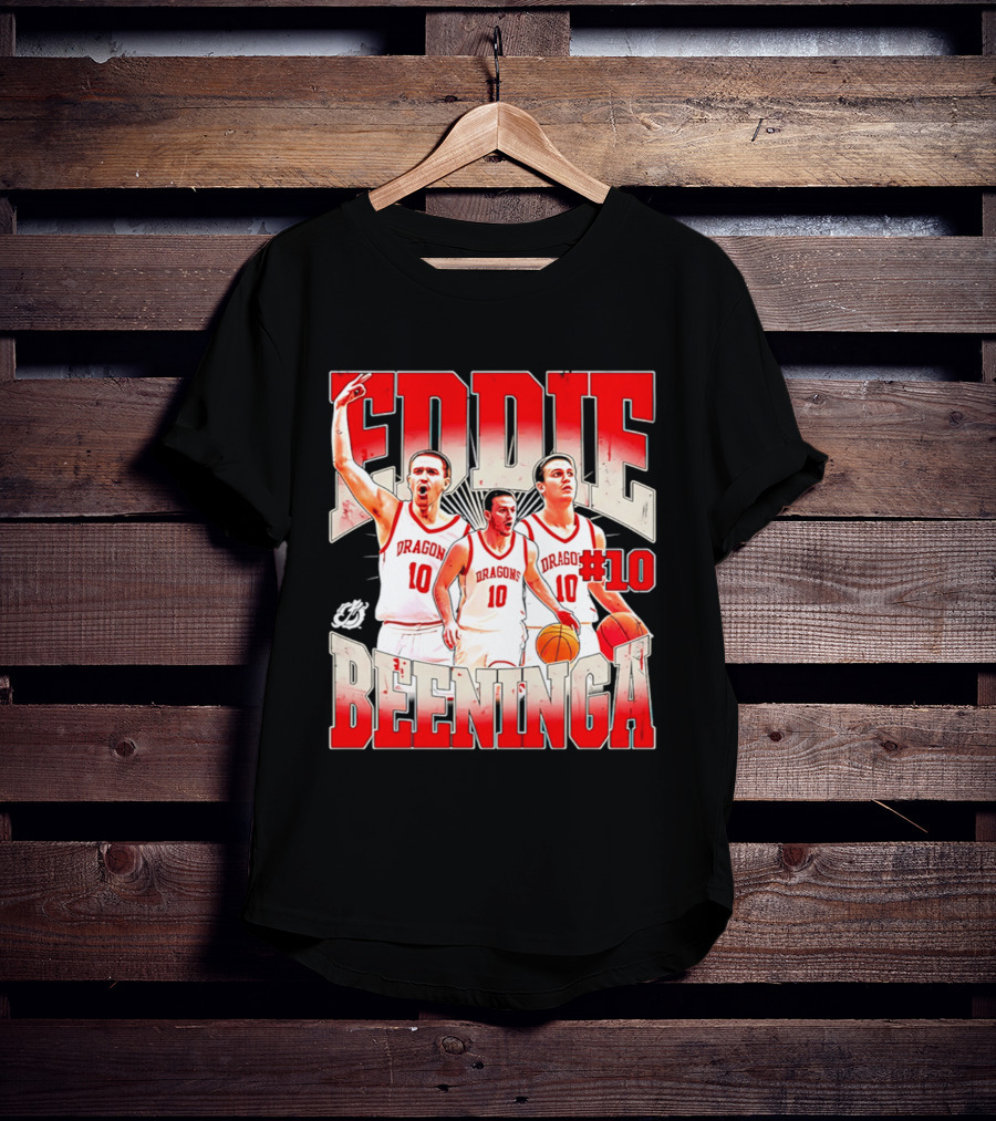 Eddie Beeninga Dragons Basketball #10 Collage MSUM NCAA T-Shirt
