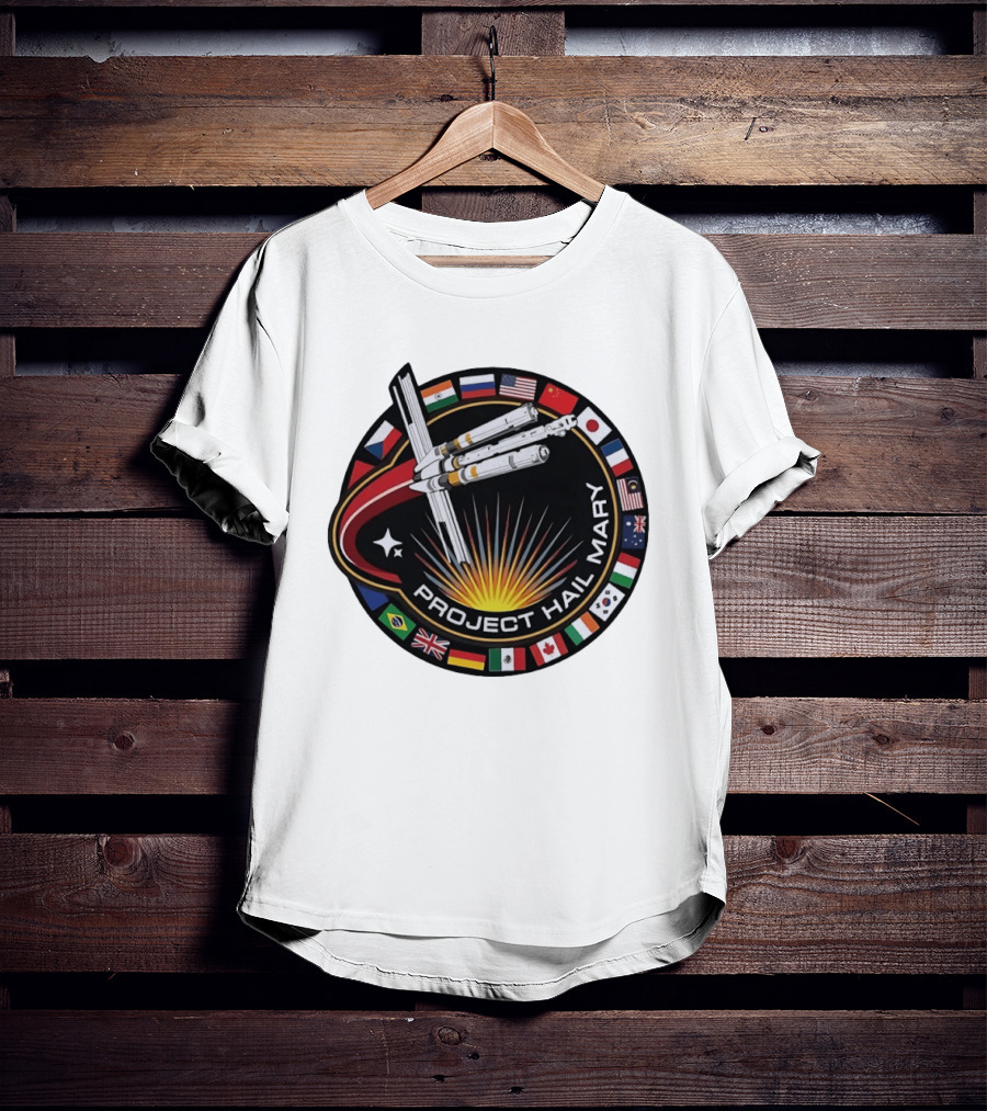 Project Hail Mary Mission Patch International Flags T-Shirt