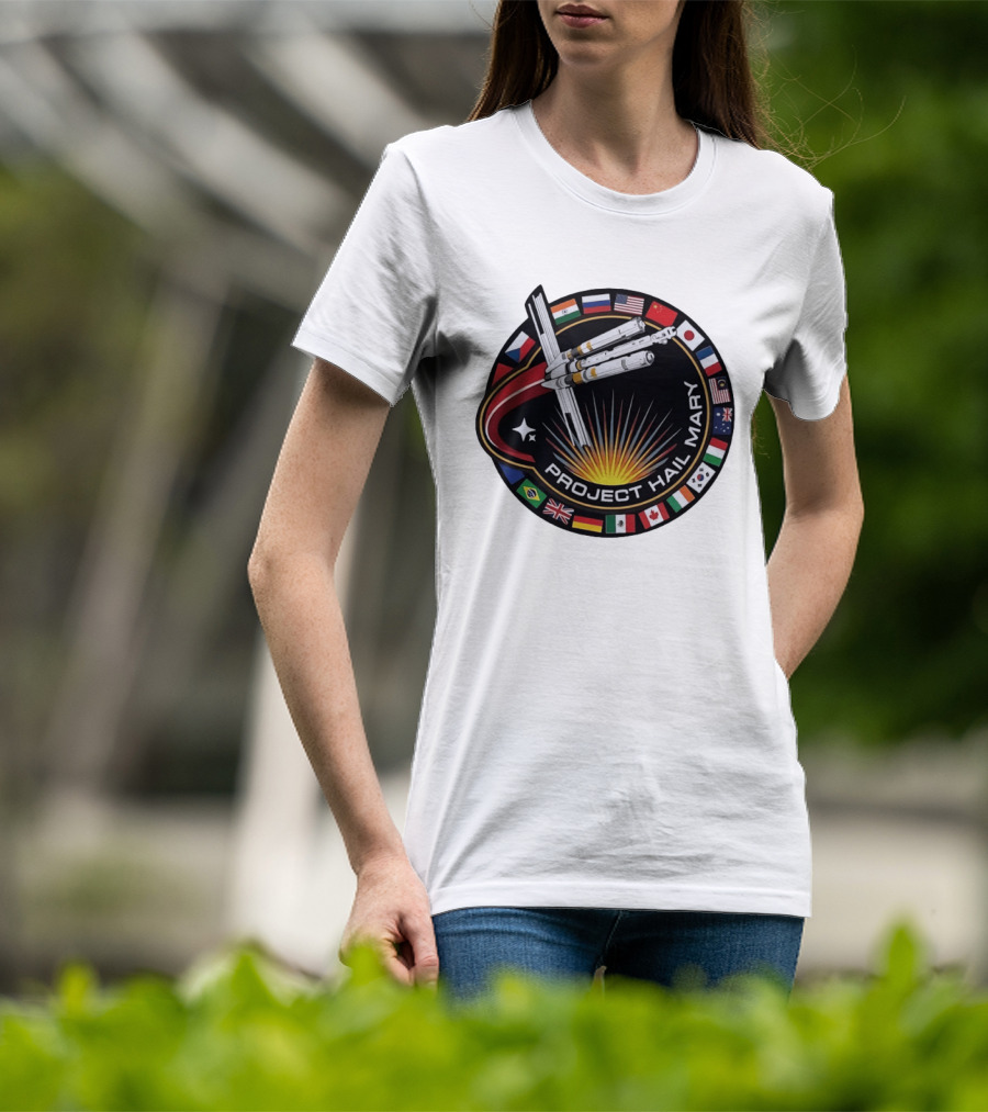 Project Hail Mary Mission Patch International Flags T-Shirt
