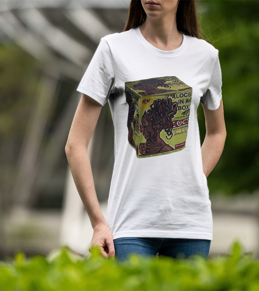 Locs In A Box How To Paint Hair Drawn By Zoe Not A Relaxer Waves Fro Wild T-Shirt