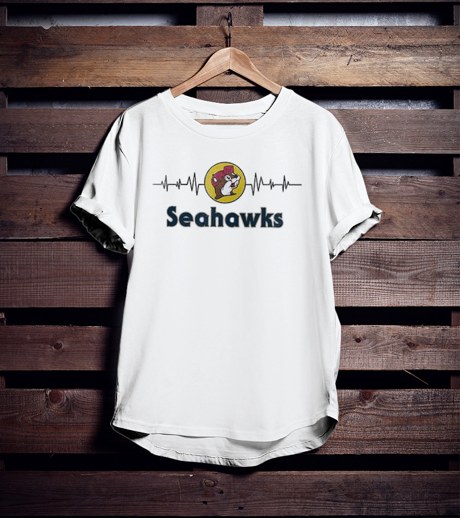 Seattle Seahawks Buc Ee's Beavers Collaboration T-Shirt