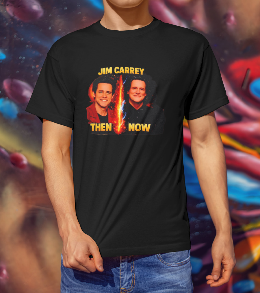 Jim Carrey Then And Now Evolution T-Shirt