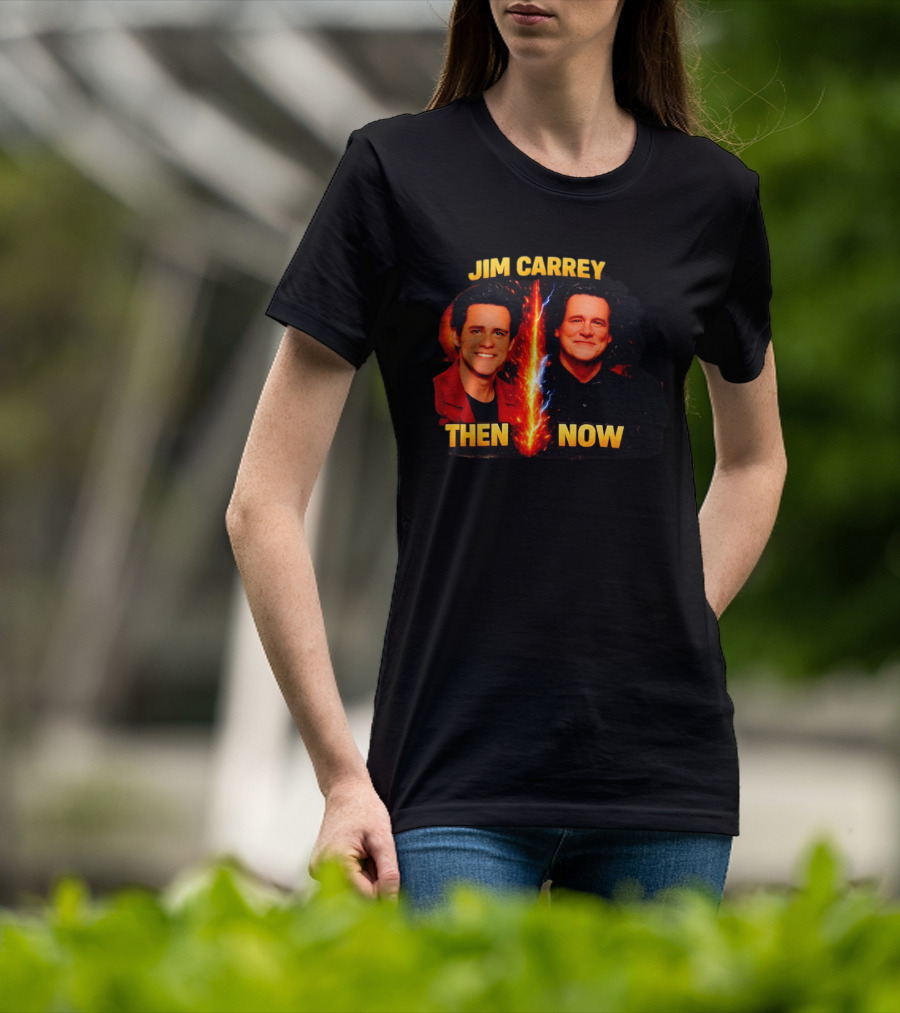 Jim Carrey Then And Now Evolution T-Shirt