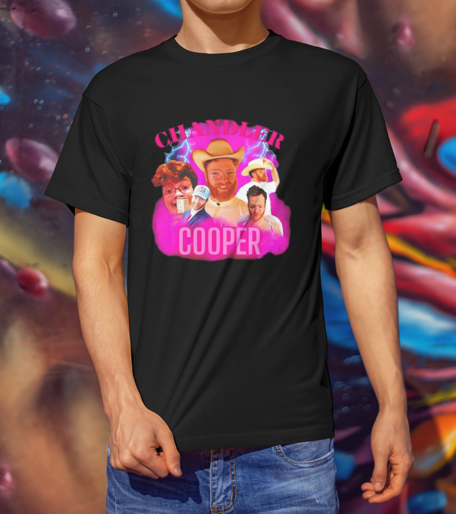 Chandler Cooper USA Lightning Cowboy Collage T-Shirt
