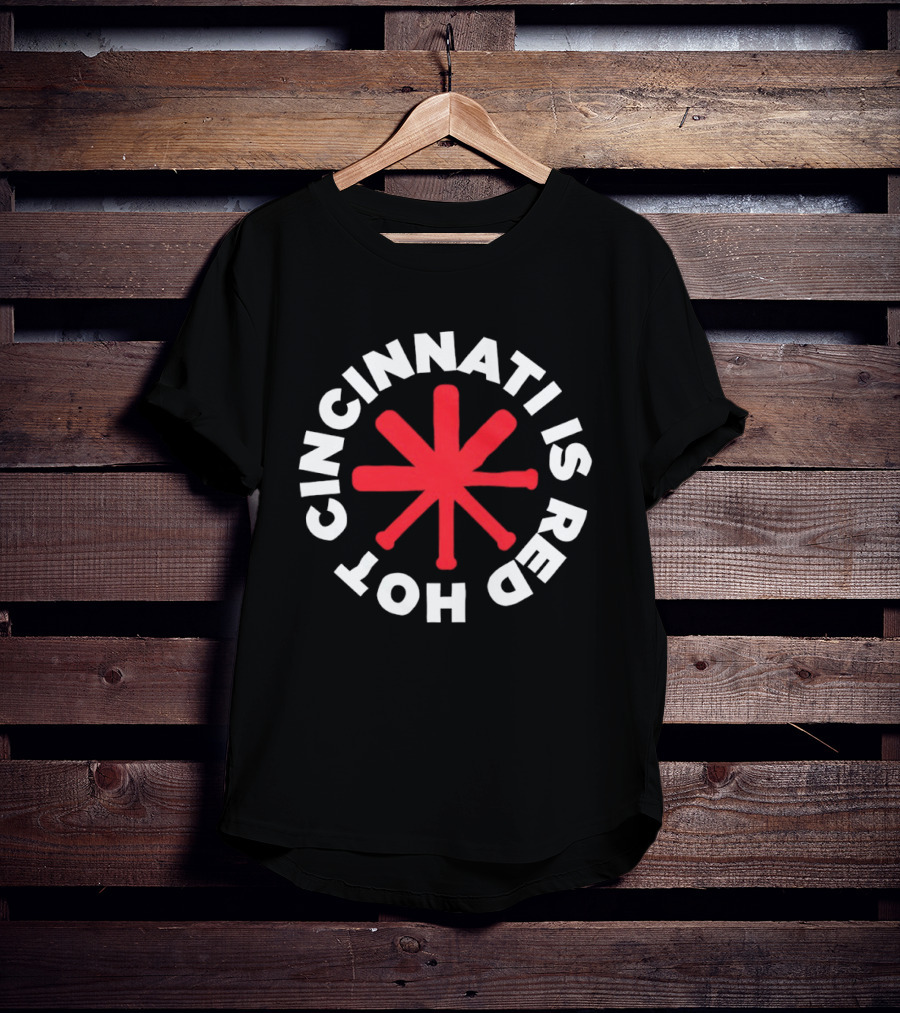 Cincinnati Reds Hot Cincinnati Baseball Bat T-Shirt