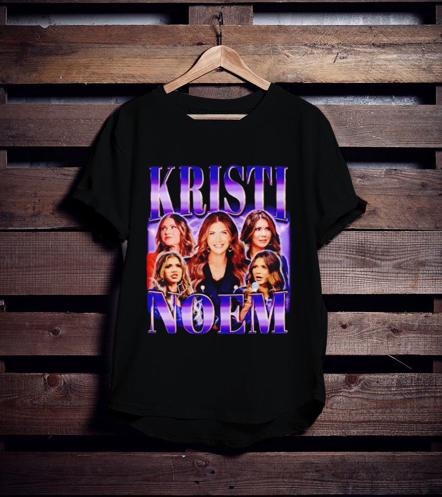 Kristi Noem Collage Purple Aesthetic T-Shirt