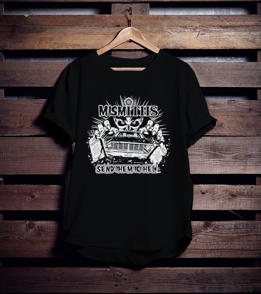Mismiths Send Them To Hell Monster Hands Car Grille T-Shirt