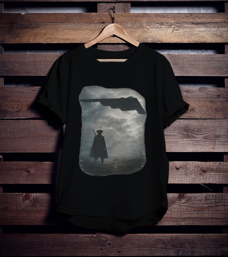 Freedom Dorito Revolutionary War Soldier With Stealth Bomber T-Shirt