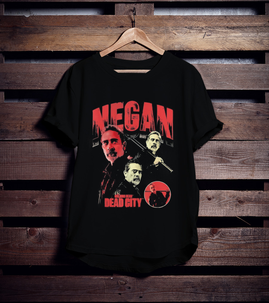 Negan The Walking Dead Dead City Walking Stick Lucille Images T-Shirt