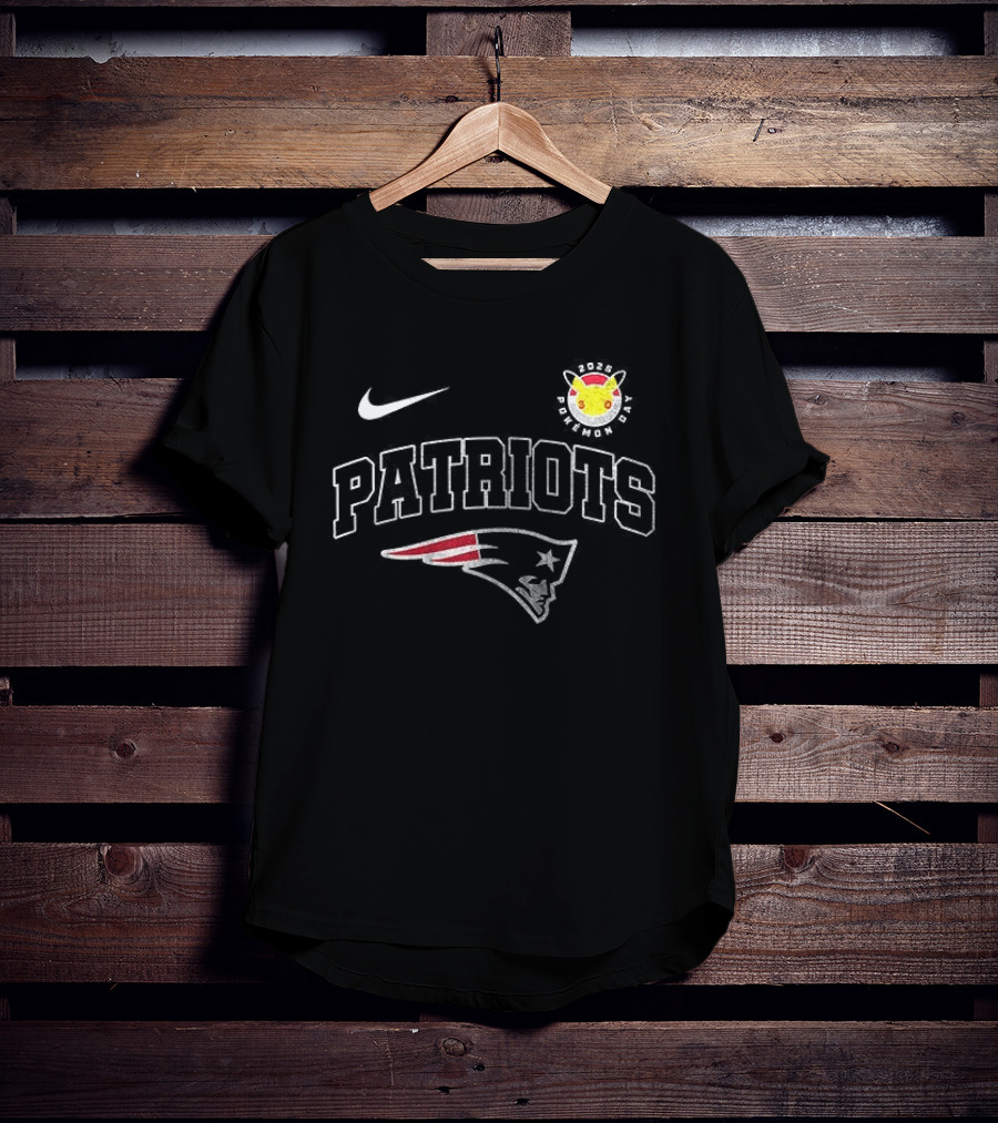 Nike New England Patriots Pokemon Collaboration 30th Anniversary T-Shirt