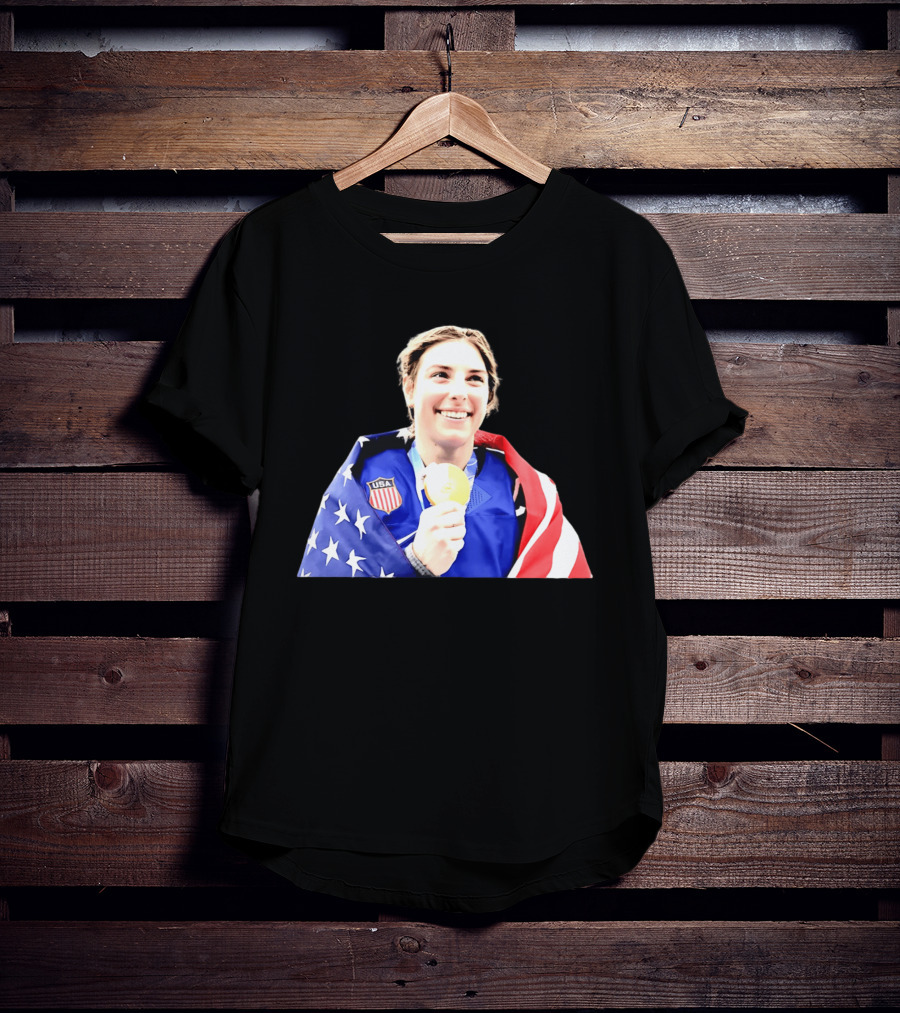Hillary Knight USA Women's National Ice Hockey American Flag Gold Medal 2026 T-Shirt