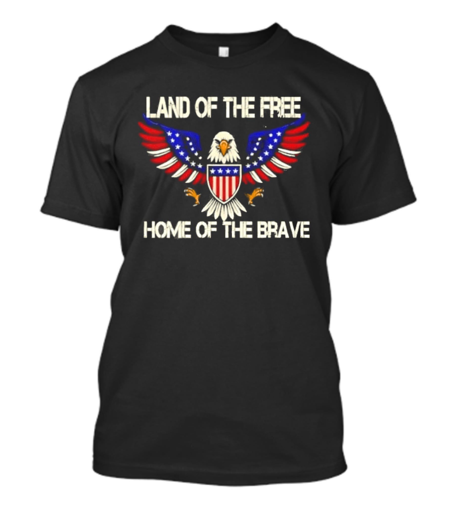 Original America Land Of The Free Home Of The Brave Eagle Stars And Stripes T-Shirt