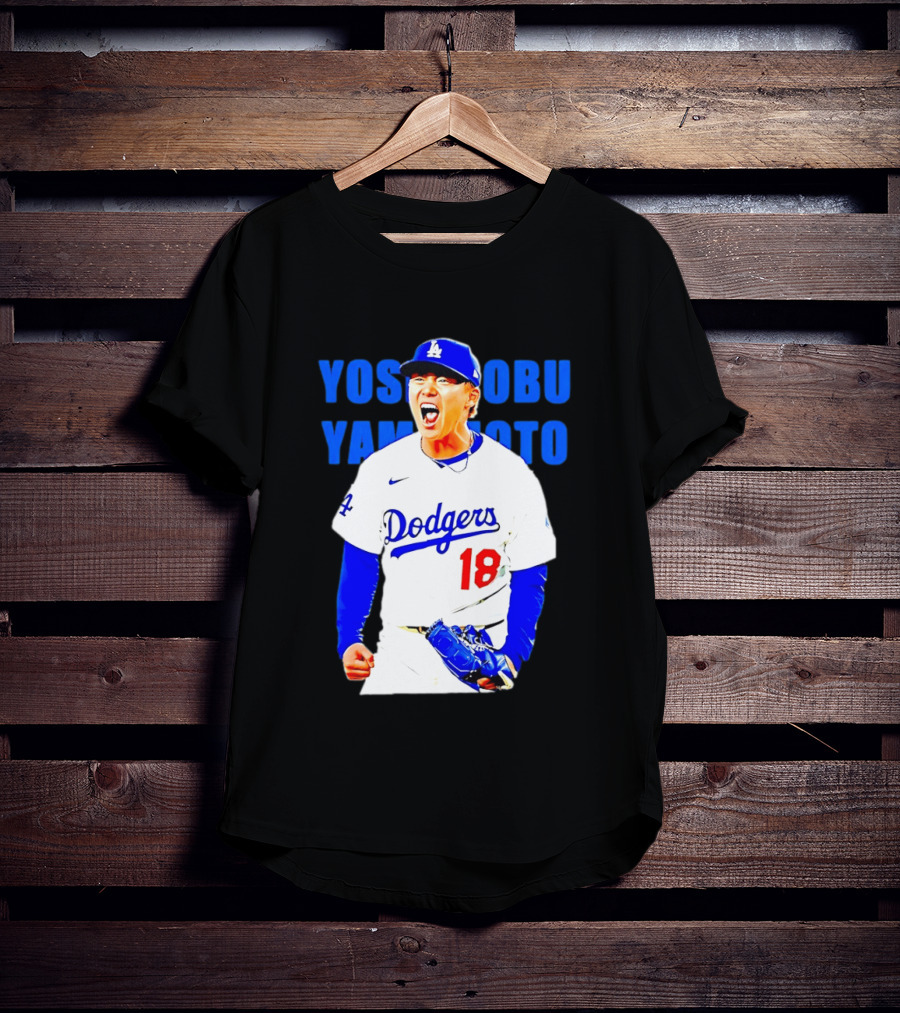 Yoshinobu Yamamoto Los Angeles Dodgers 18 Scream T-Shirt