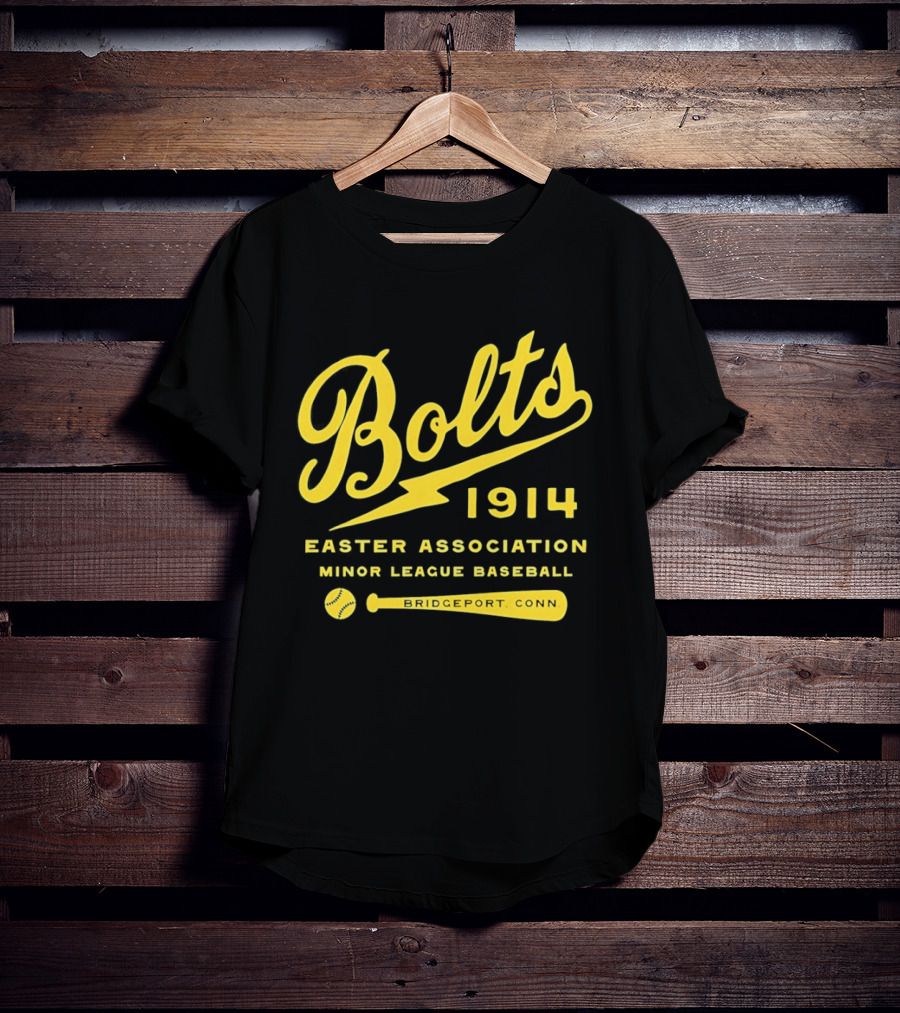 Bolts 1914 Easter Association Minor League Baseball Bridgeport Conn T-Shirt