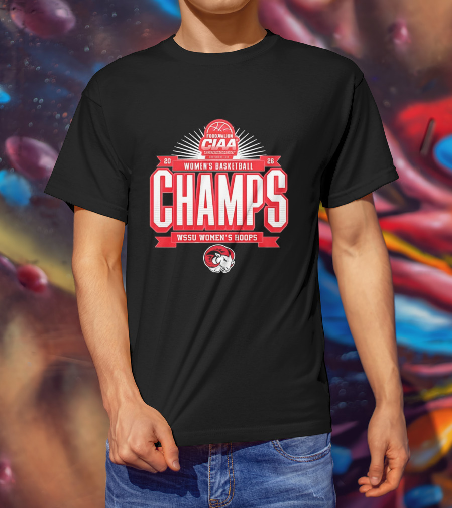 CIAA Tournament Food Lion 2026 Women's Basketball Champs WSSU Women's Hoops T-Shirt