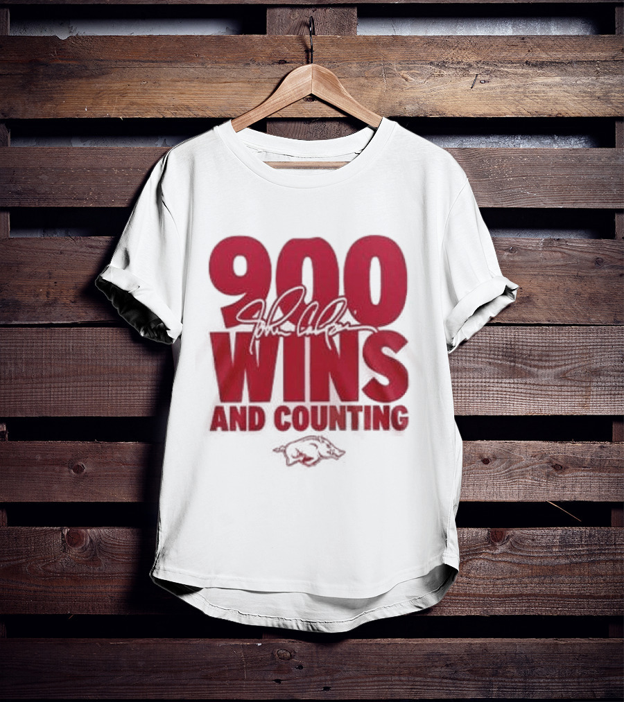 Arkansas Razorbacks Basketball 900 Wins And Counting Coach John Calipari 2026 T-Shirt