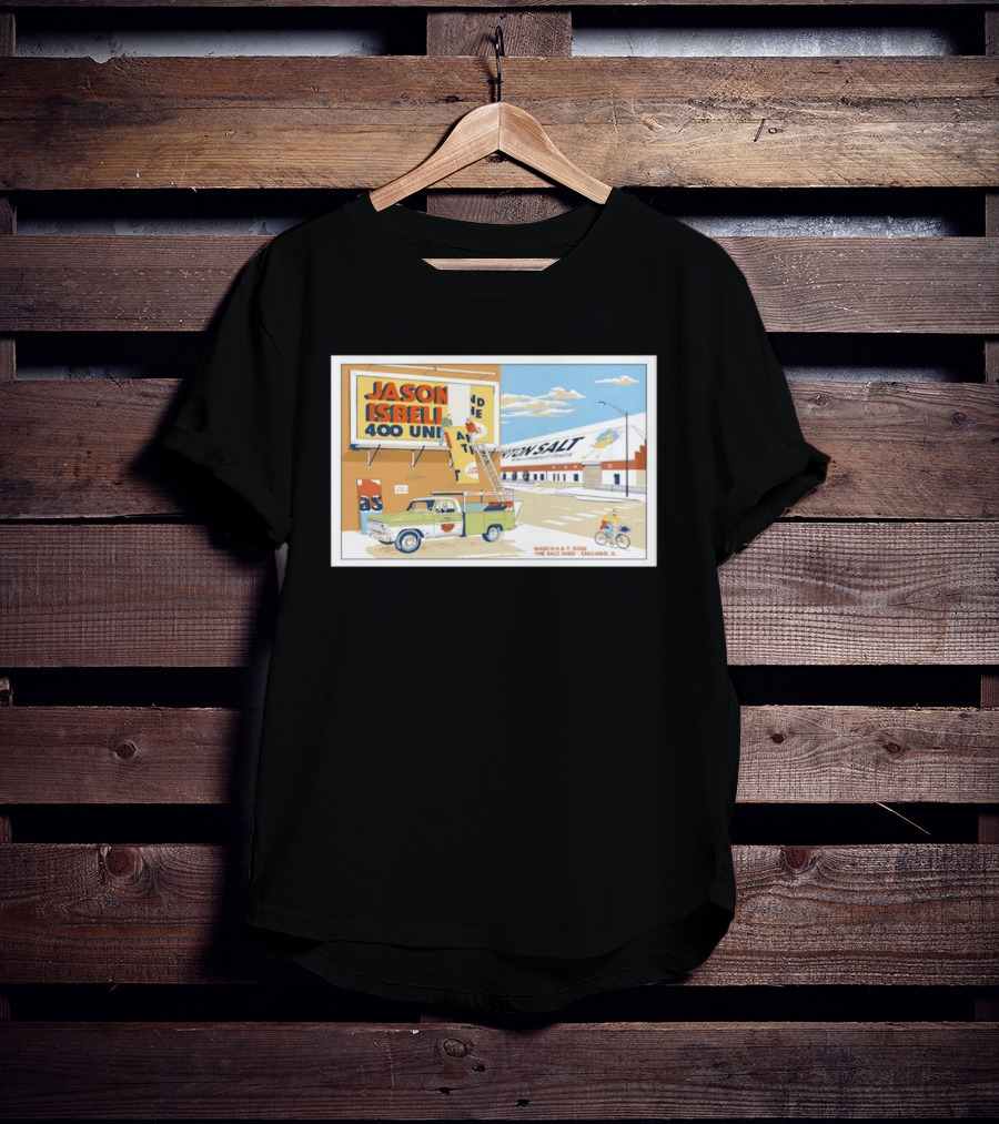 Jason Isbell And The 400 Unit March 6 7 2026 The Salt Shed Chicago IL Tour Vintage Truck Billboard Scene T-Shirt