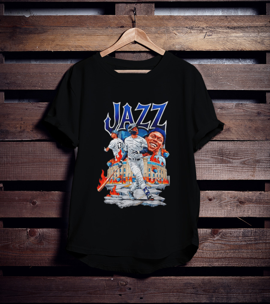 Jazz Chisholm Jr 13 Yankees Stadium Flames Baseball Triumph T-Shirt
