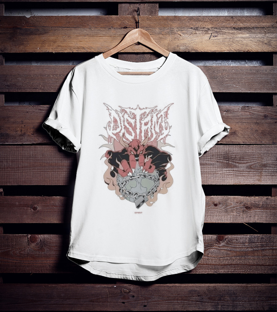 Distant Fist Of Flames Locked T-Shirt