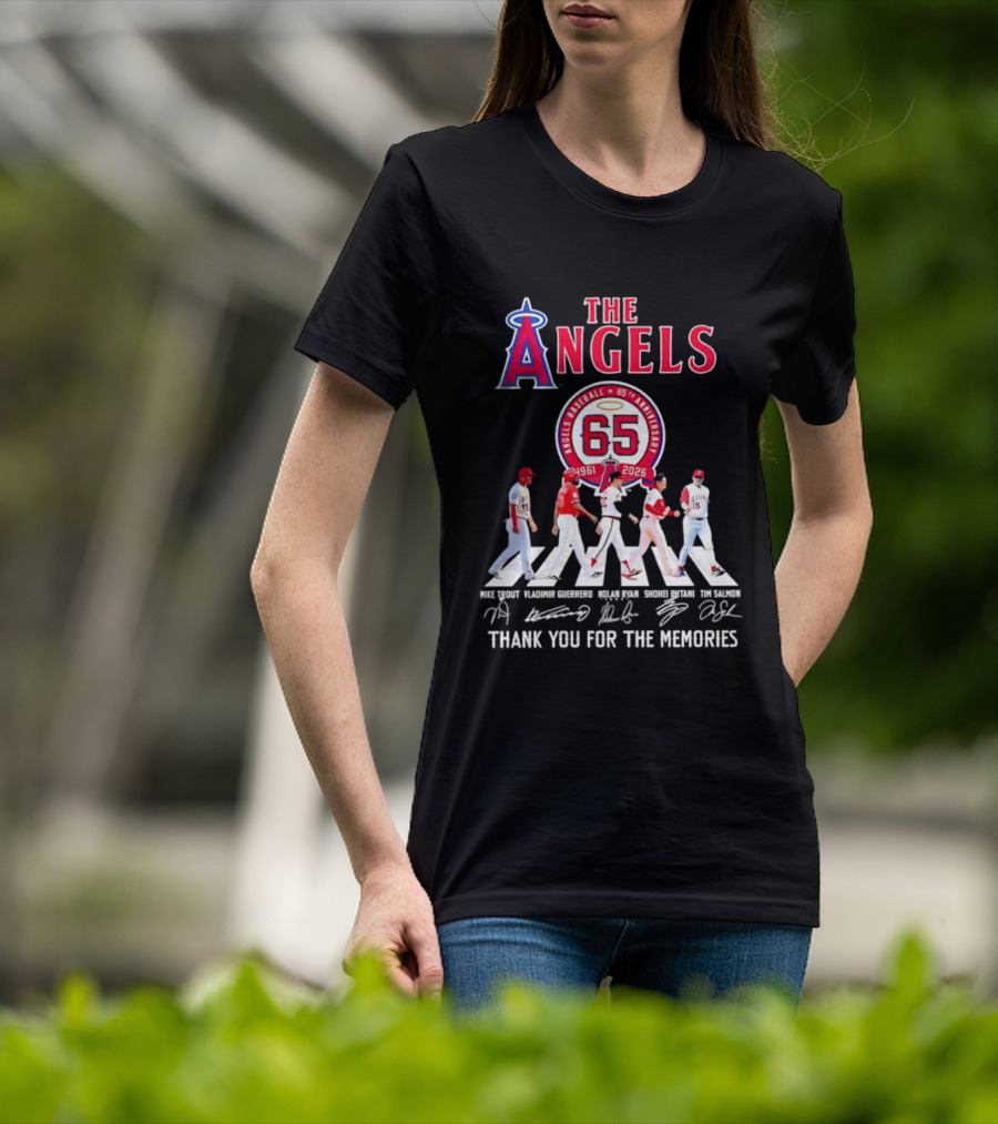The Angels Baseball 65th Anniversary 1961 2026 Legends Thank You For The Memories T-Shirt