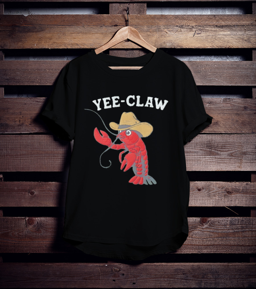 Yee Claw Cowboy Lobster Embroidered Wrangler T-Shirt