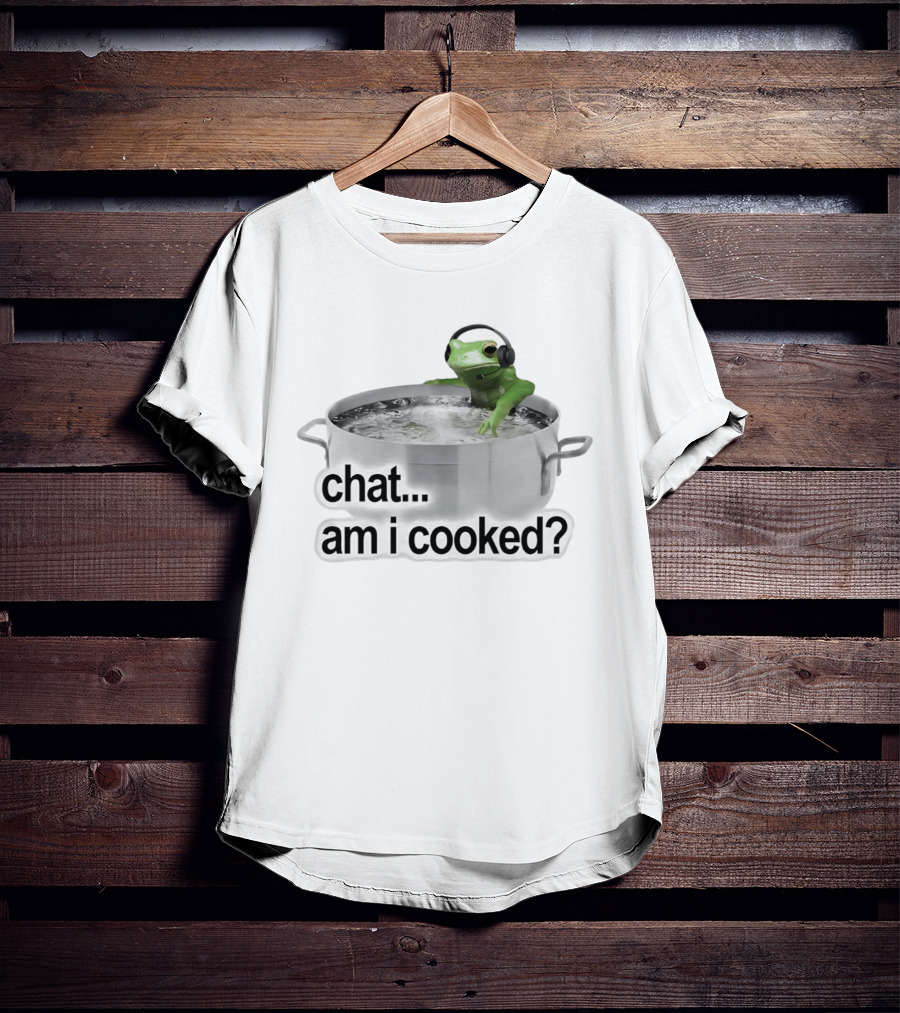 Chat Am I Cooked Frog Meme Humor T-Shirt