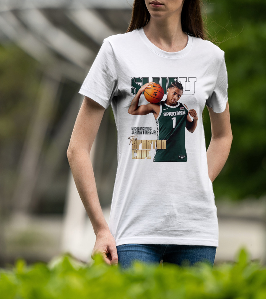 SlamU Jeremy Fears Jr Spartans The Spartan Code Michigan State T-Shirt