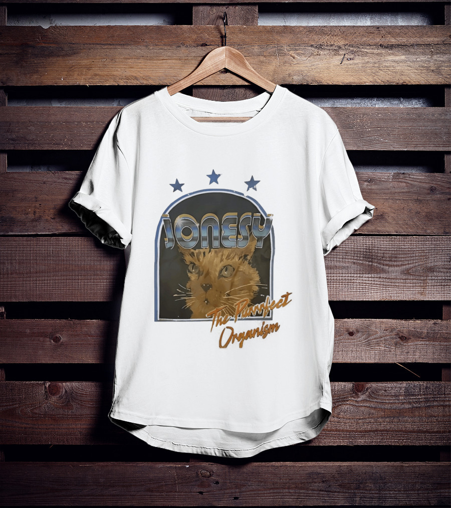 Jonesy The Purrfect Organism Cat Face Three Stars T-Shirt