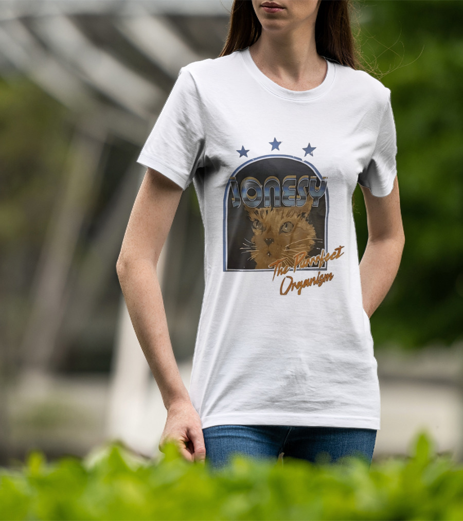 Jonesy The Purrfect Organism Cat Face Three Stars T-Shirt