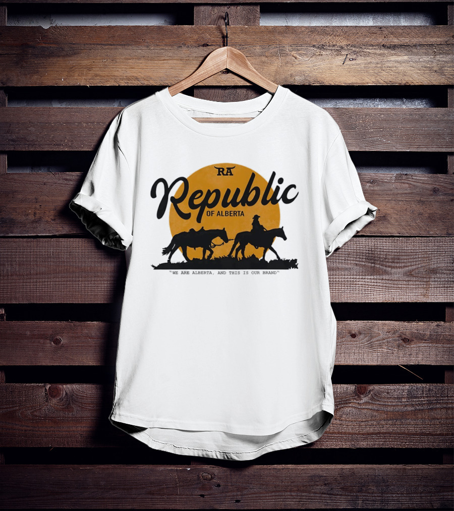 Republic Of Alberta We Are Alberta Brand Vintage Western Cowboy T-Shirt
