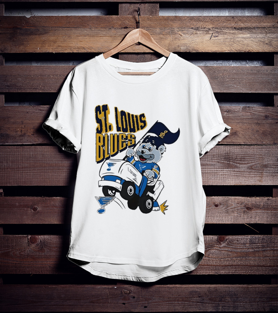St Louis Blues Hockey Zamboni Bear Driving T-Shirt