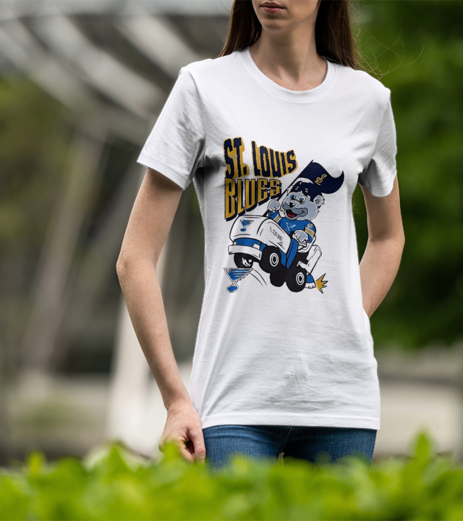 St Louis Blues Hockey Zamboni Bear Driving T-Shirt