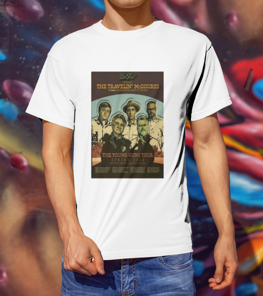 DelFest Presents The Travelin' McCourys IBMA Instrumental Group Of The Year The Young Guns Tour Spring 2026 Featuring The Next Generation Of Pickers T-Shirt